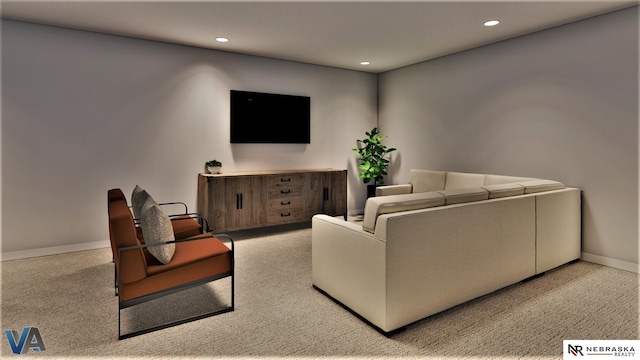 view of carpeted living room