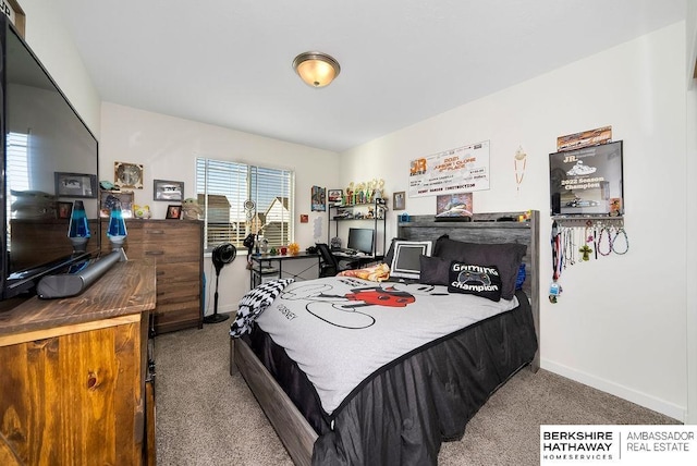 view of carpeted bedroom