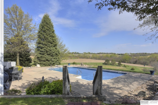 view of pool featuring a patio