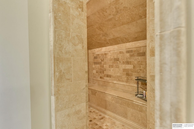 bathroom with a shower