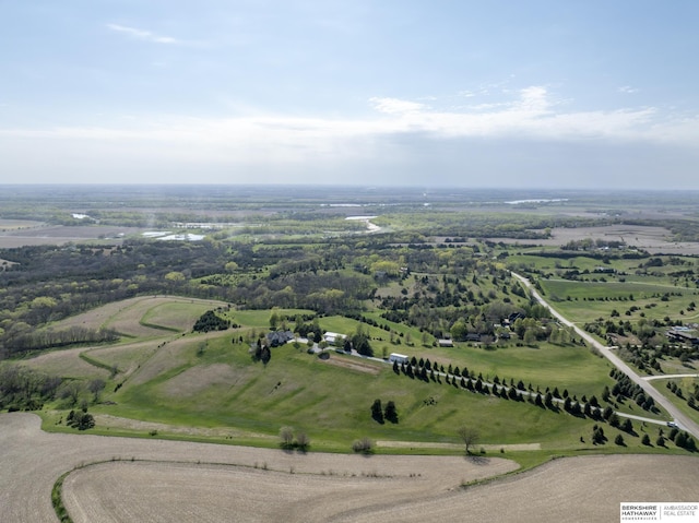 drone / aerial view with a rural view