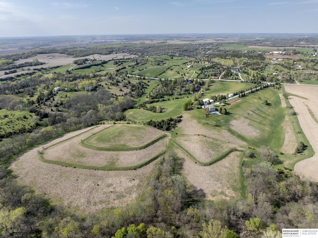 bird's eye view featuring a rural view