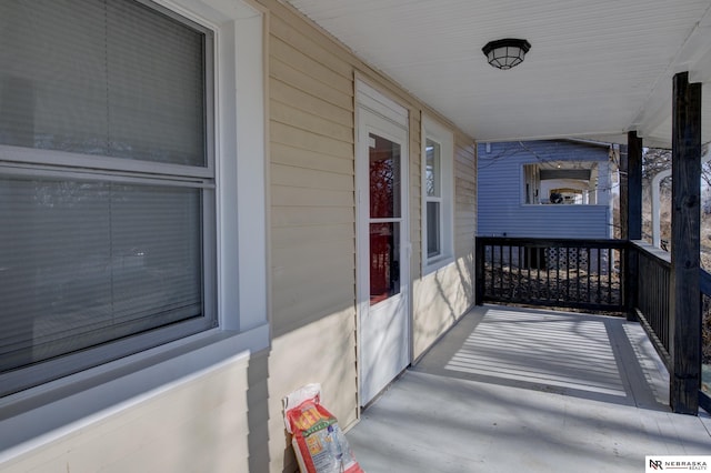 balcony with covered porch