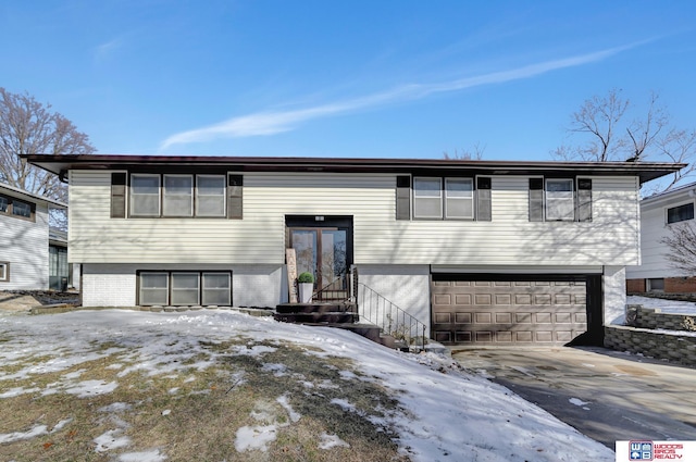 split foyer home with a garage