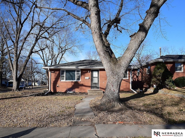 view of single story home