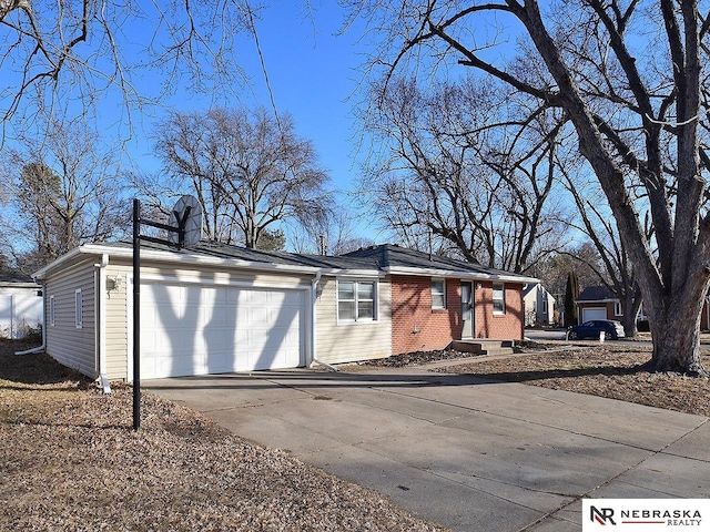 exterior space featuring a garage