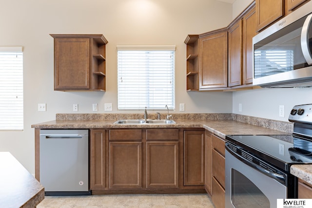 kitchen with sink and stainless steel appliances