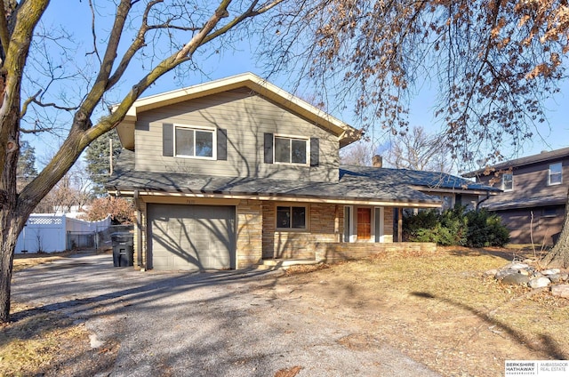 front facade featuring a garage