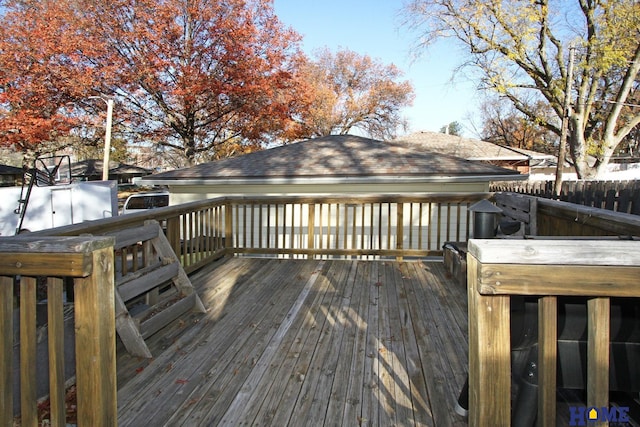 view of wooden deck