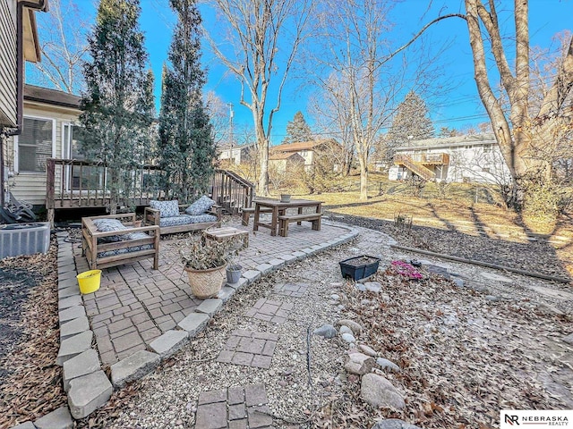 view of patio / terrace with an outdoor hangout area