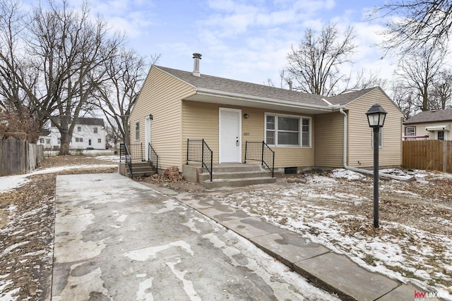 view of front of home