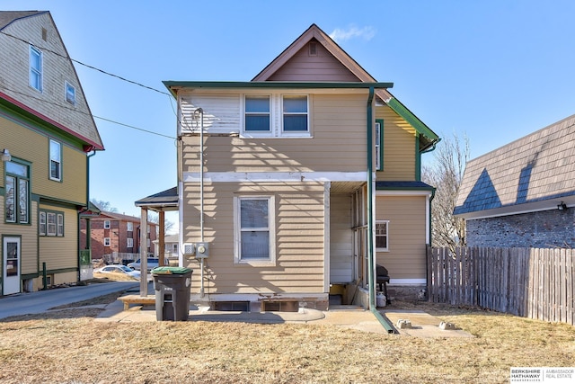 view of back of property