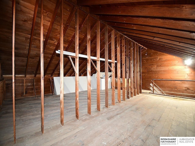 view of attic