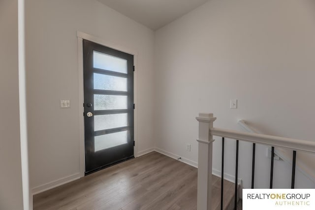 foyer featuring light hardwood / wood-style floors