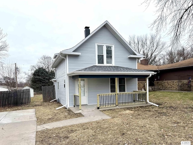 view of front of home with a porch