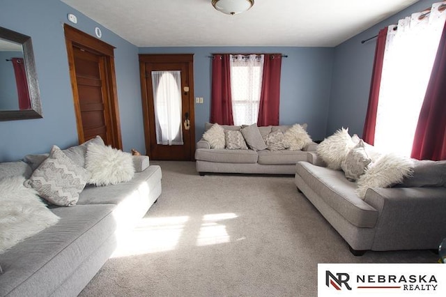 view of carpeted living room