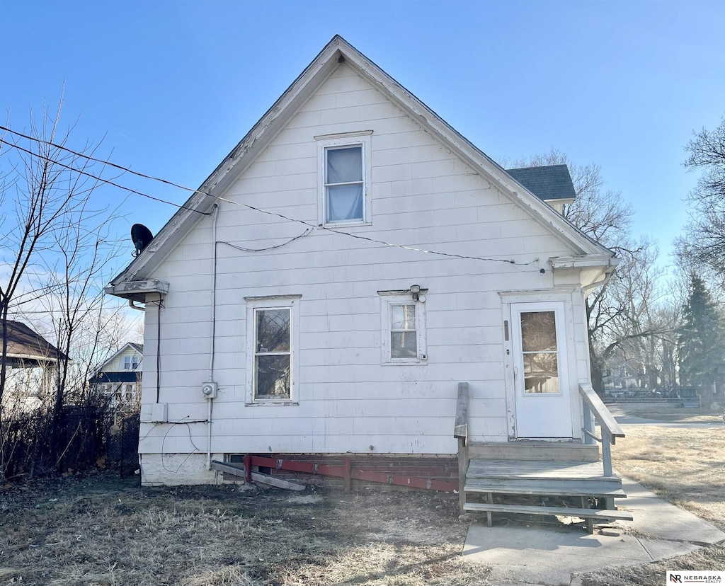 view of rear view of property