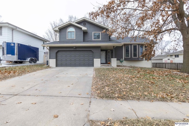 front facade featuring a garage