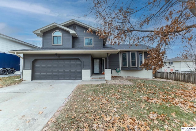 front of property featuring a garage