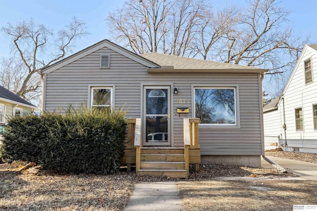 view of bungalow-style home