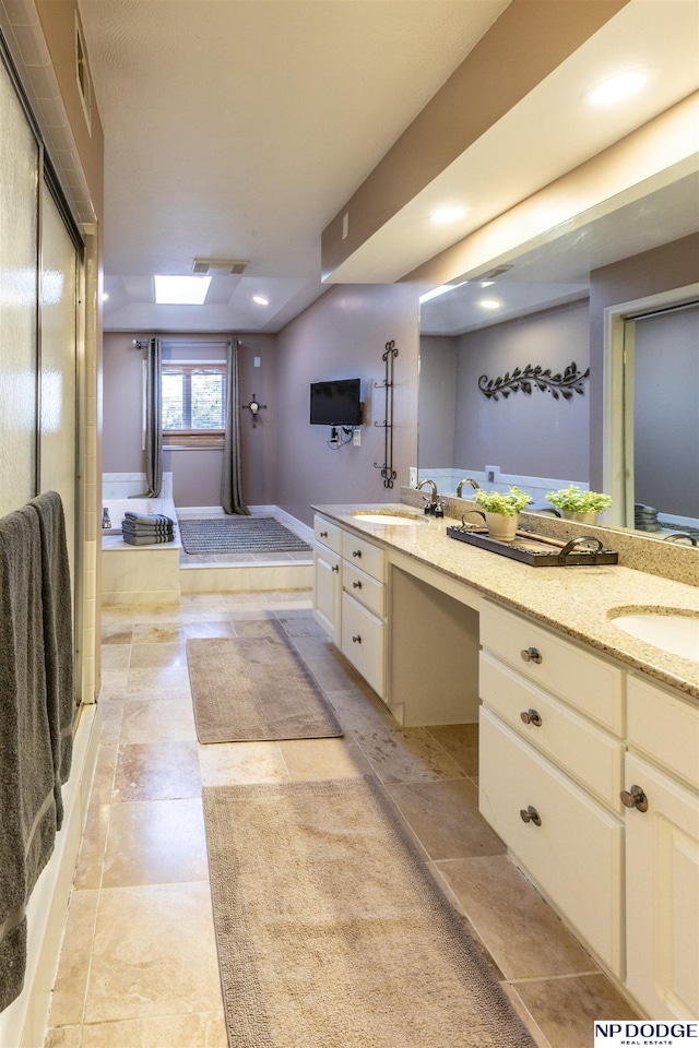 bathroom with vanity