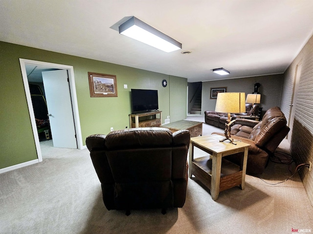 view of carpeted living room