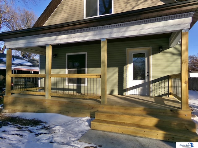 exterior space with a porch