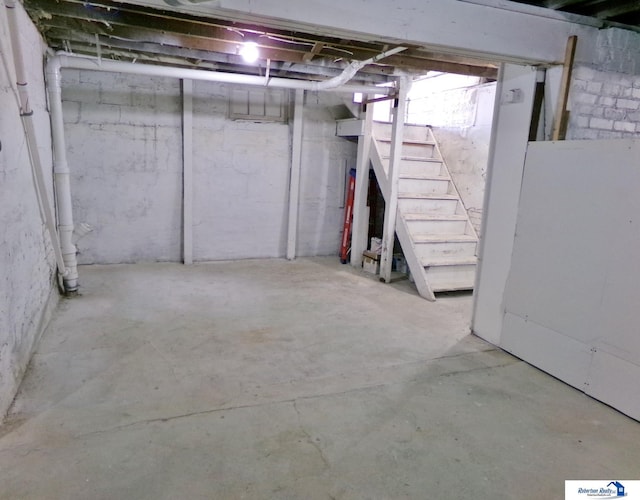 view of basement