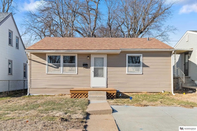 view of bungalow-style house