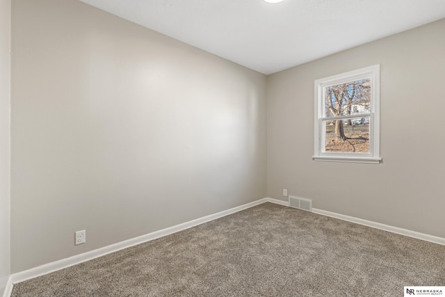 view of carpeted empty room