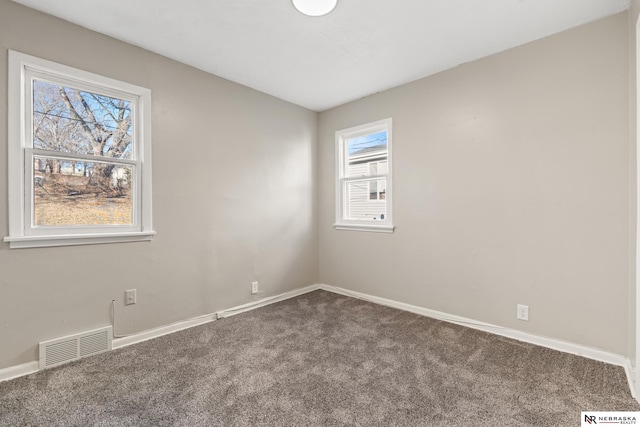 view of carpeted empty room