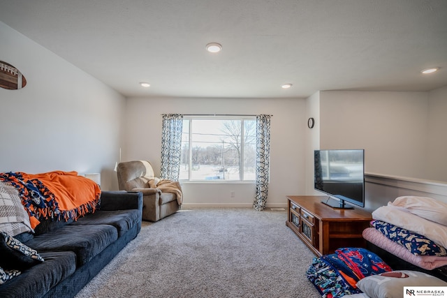 view of carpeted living room