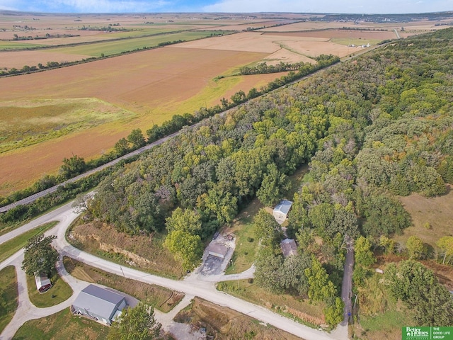 bird's eye view featuring a rural view