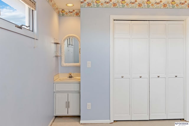 bathroom with vanity