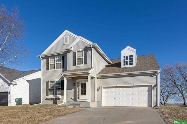 front facade featuring a garage