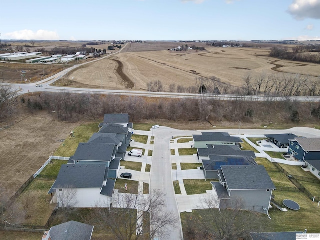 drone / aerial view with a rural view