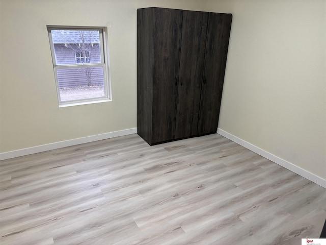 empty room featuring light hardwood / wood-style flooring