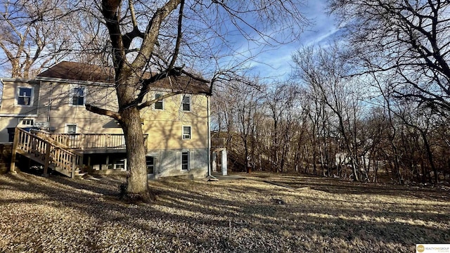 exterior space featuring a deck