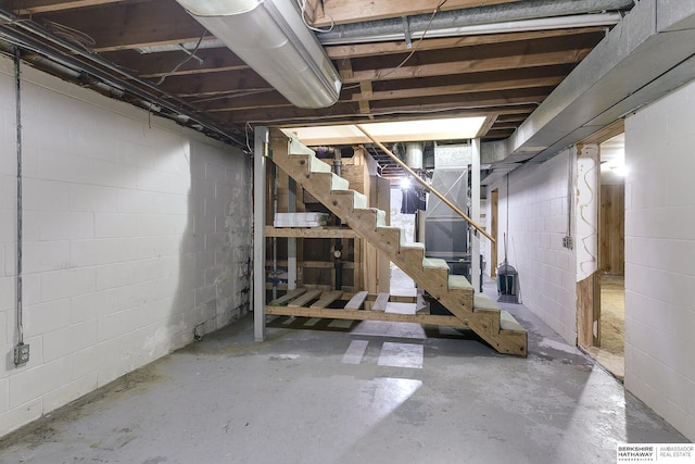 view of basement