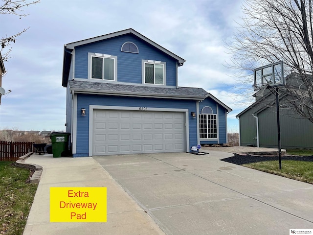 view of front of home featuring a garage