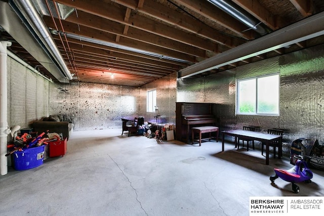 basement featuring a wealth of natural light