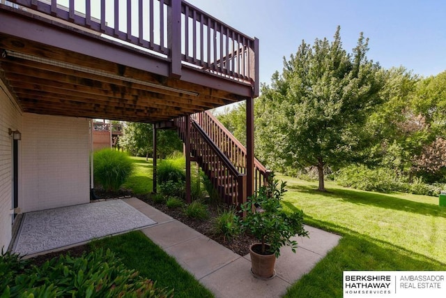 view of patio / terrace with a deck