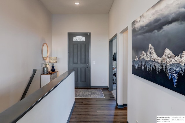 interior space featuring dark hardwood / wood-style floors