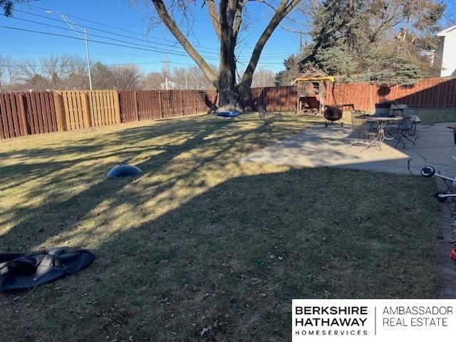 view of yard featuring a patio