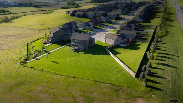 drone / aerial view with a rural view