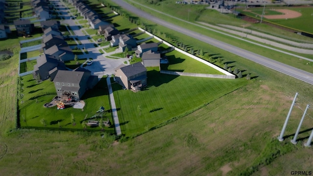 aerial view with a rural view