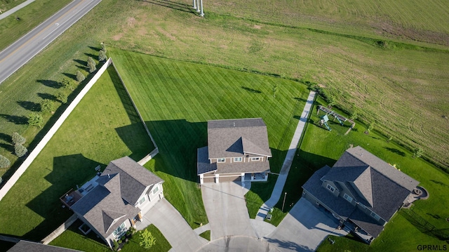 drone / aerial view featuring a rural view