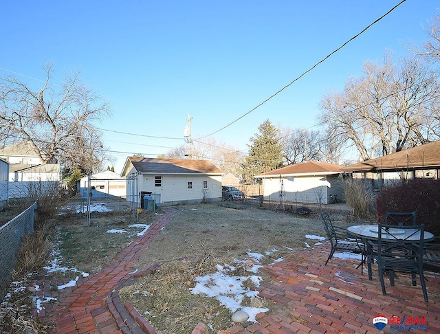 view of yard with a patio area