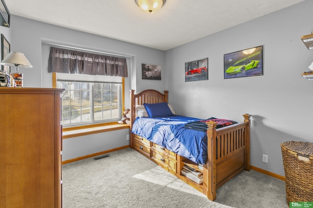 view of carpeted bedroom