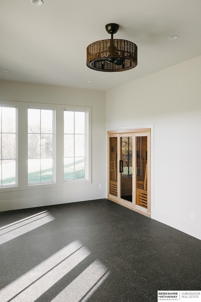 interior space featuring carpet floors